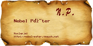 Nebel Péter névjegykártya
